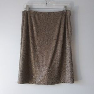 Lauren Ralph Lauren Gold Sequin Skirt